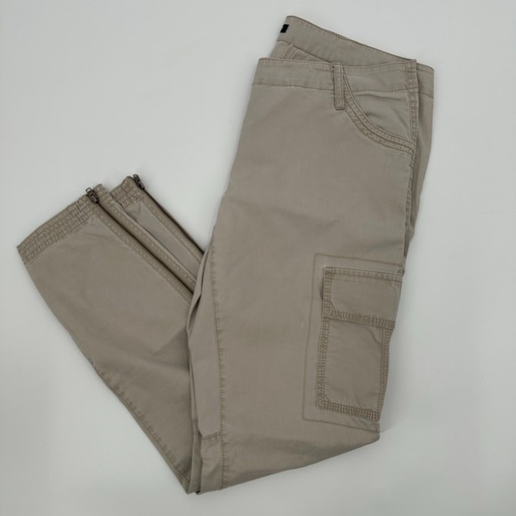 Eileen Fisher Pants - Eileen Fisher Cargo Pants Women's 4 Beige Regular Fit Comfort Mid Rise Ankle Zip